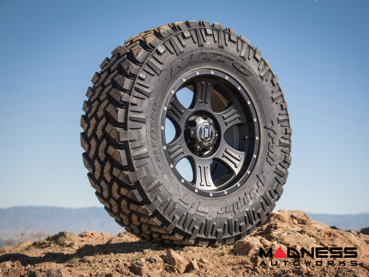 Ford Bronco Custom Wheels (1) - Dynamics Shield - Satin Black - 17 X 8.5 / 6 x 5.5 / 0 / 4.75" - Icon 